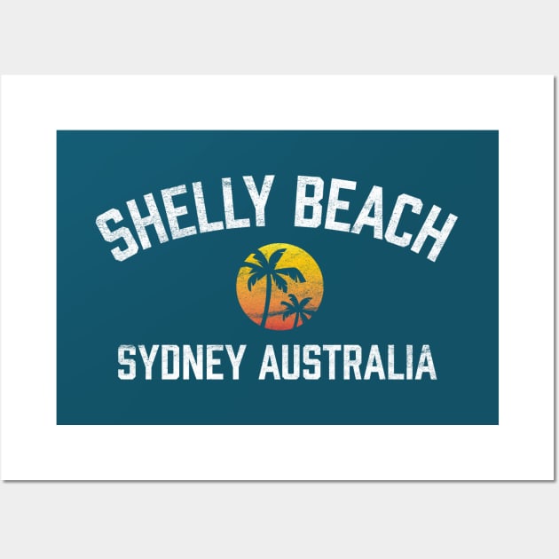 Shelly Beach Sydney Australia NSW Sunset Palm Wall Art by TGKelly